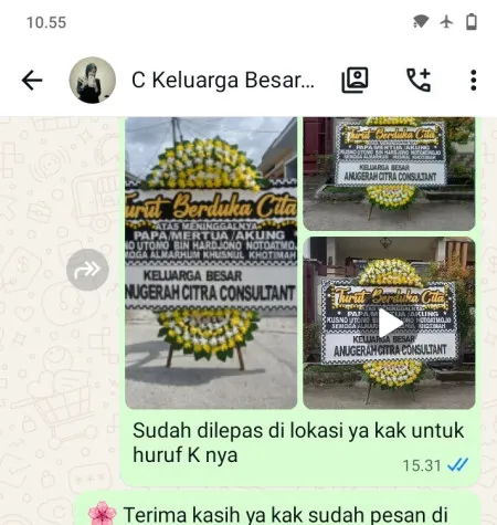 Pengiriman Papan Bunga Duka Pulo Gebang